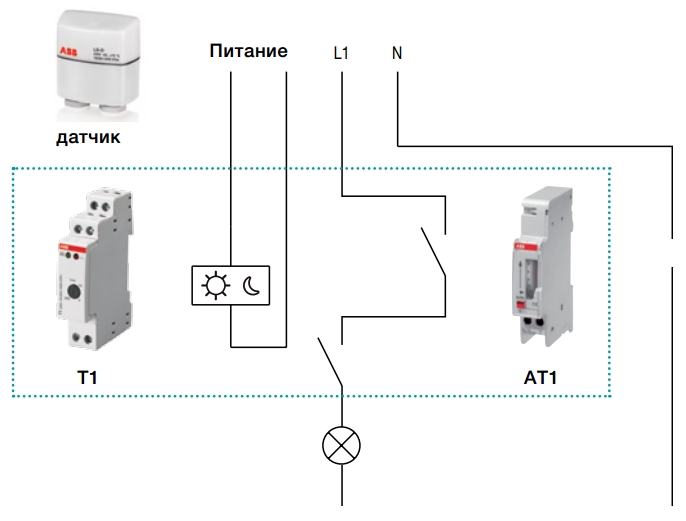 Схема реле освещения. ABB фотореле t1. ABB t1 реле освещения. Фотореле АББ tw1 с датчиком схема подключения. ABB t1 реле освещения схема подключения.